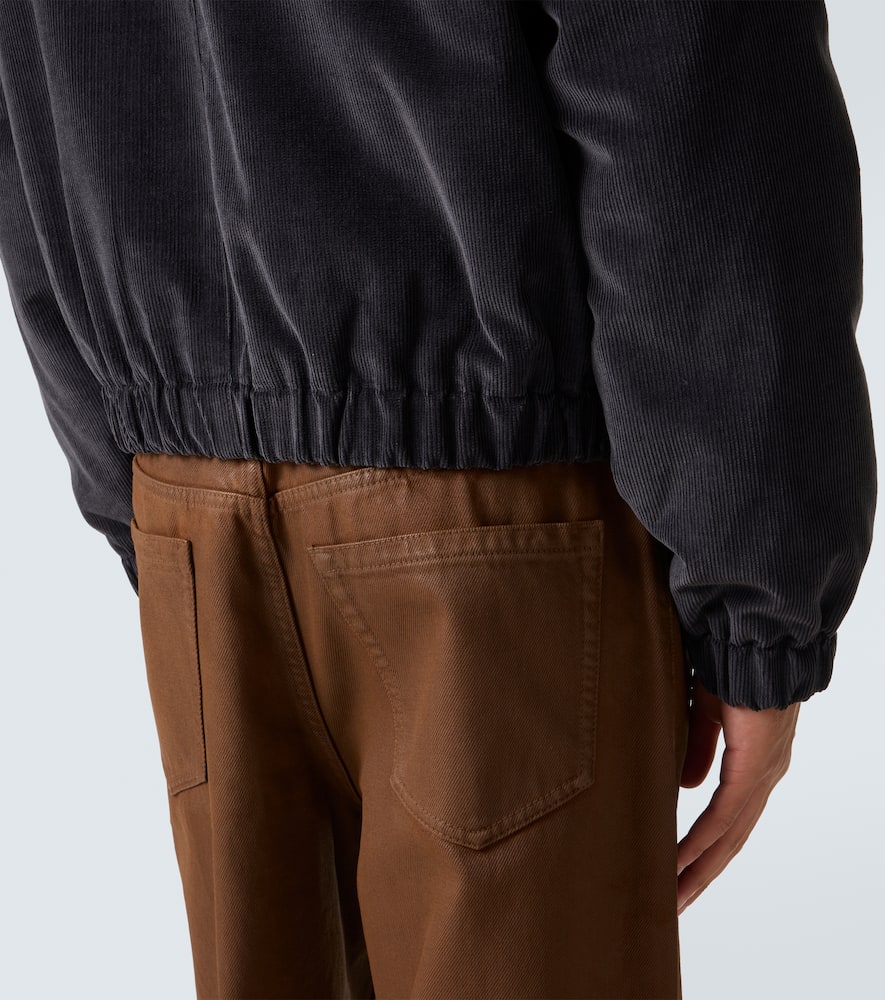 Ami Alexandre Mattiussi Ami De Caur Cotton Corduroy Blouson Jacket In Black