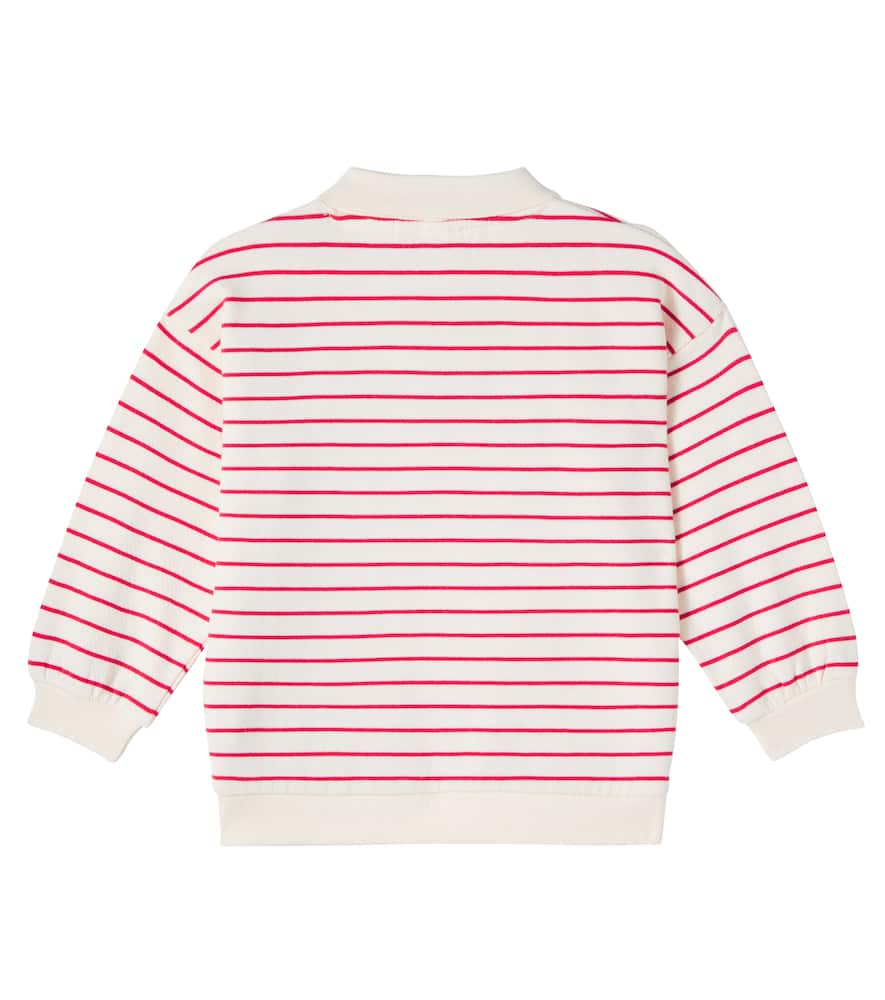 Konges Sløjd X Rhw Largo Striped Cotton Polo Sweater In White