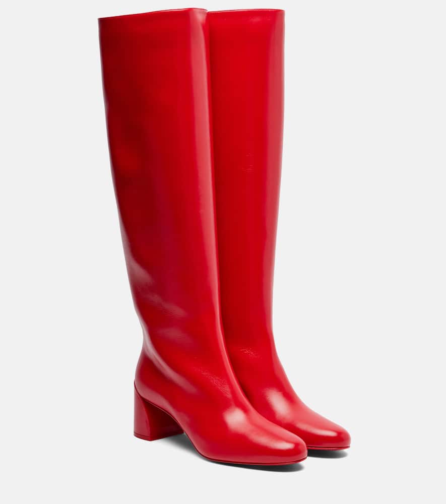 Christian Louboutin Janitta 55 Leather Knee-high Boots In Red