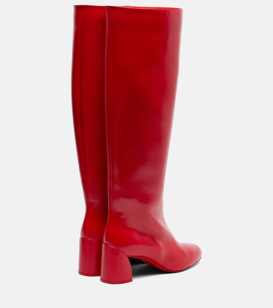 Christian Louboutin Janitta 55 Leather Knee-high Boots In Red