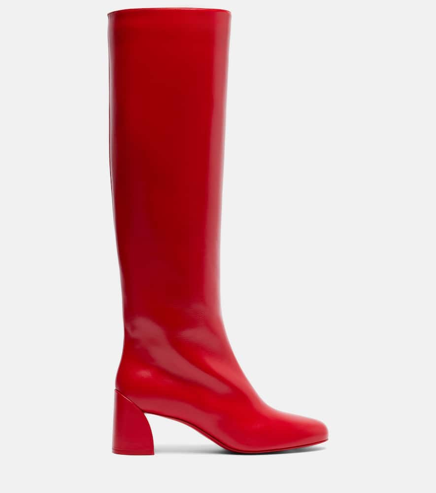 Christian Louboutin Janitta 55 Leather Knee-high Boots In Red