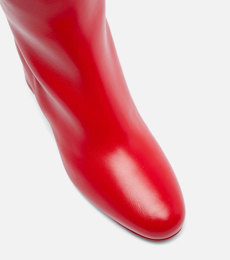 Christian Louboutin Janitta 55 Leather Knee-high Boots In Red