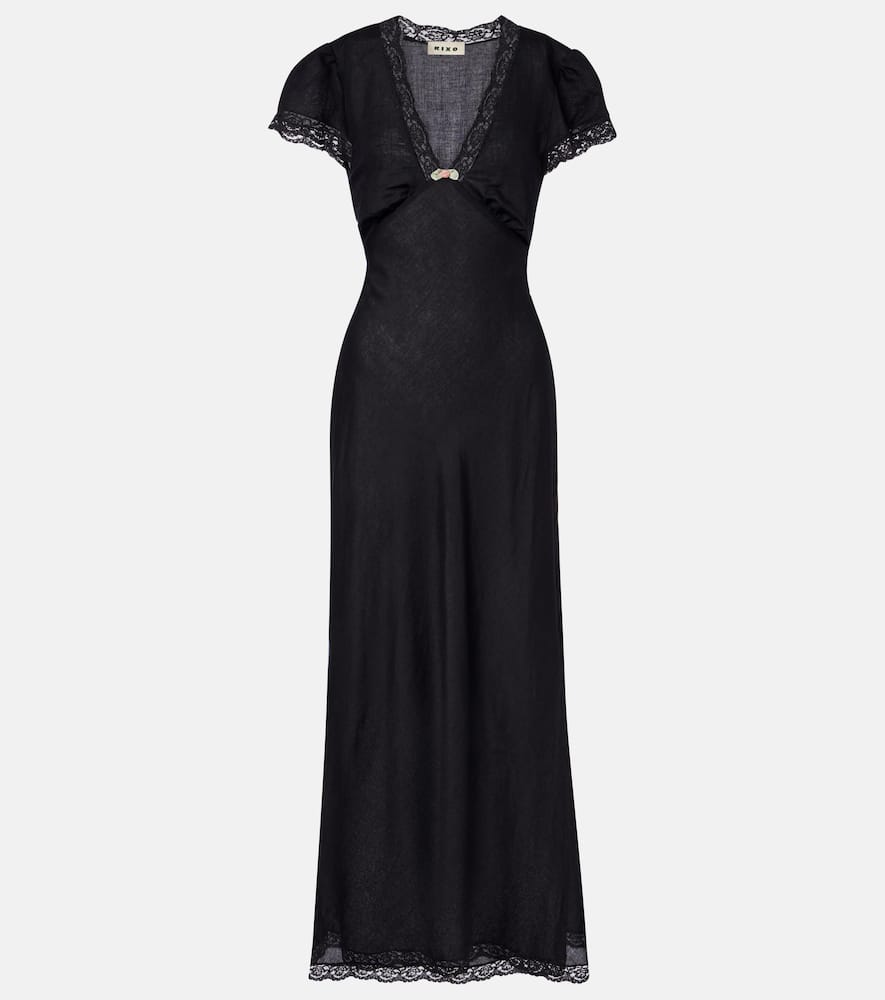 Clarice lace-trimmed midi dress