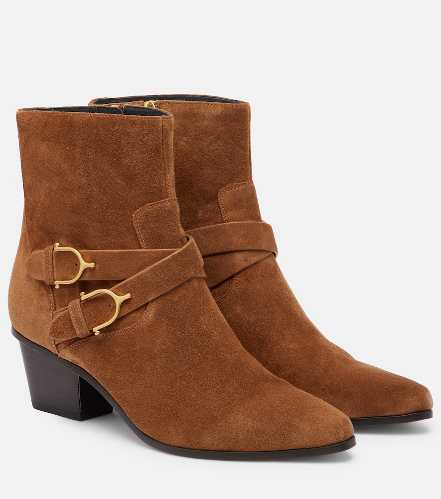 Veronica Beard Ashby 50 Suede Ankle Boots In Brown