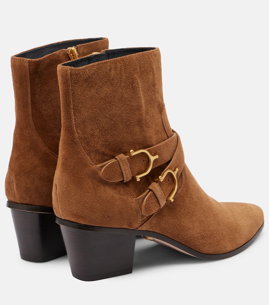 Veronica Beard Ashby 50 Suede Ankle Boots In Brown