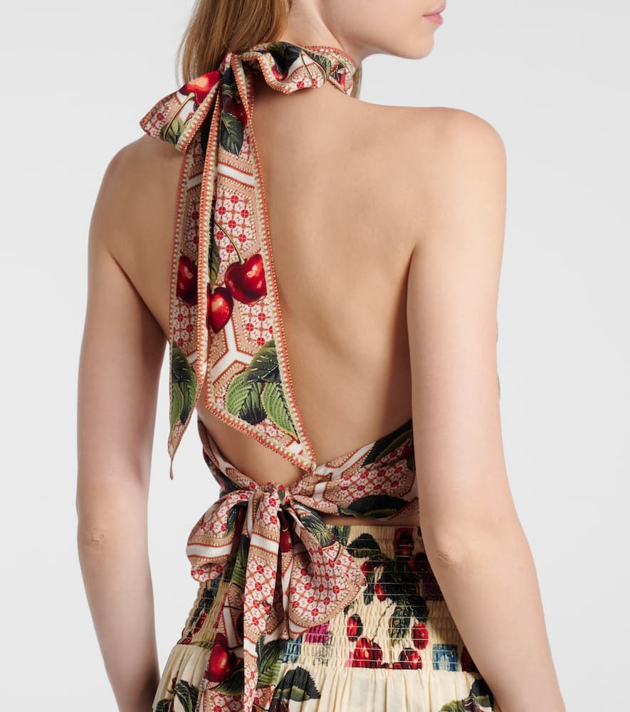 Camilla Halter Tie Back Top Notes From The Road In Red