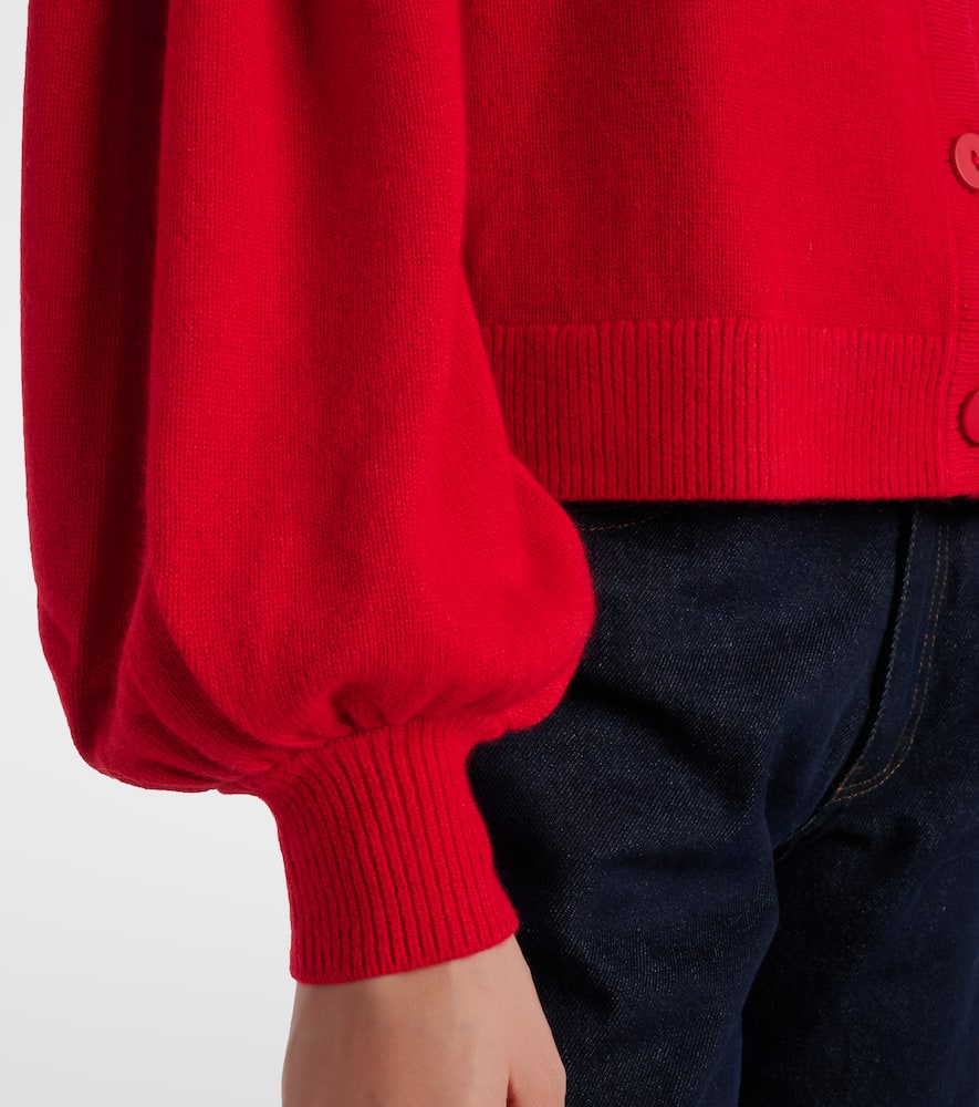 Farm Rio Red Heartful Knit Cardigan In Red