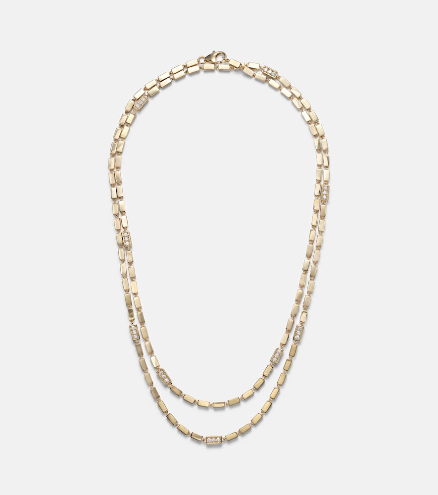 Suzanne Kalan Block-Chain 18kt gold chain necklace with diamonds | Thumbnail 7 Suzanne Kalan Block-Chain 18kt gold chain necklace with diamonds | Thumbnail 7