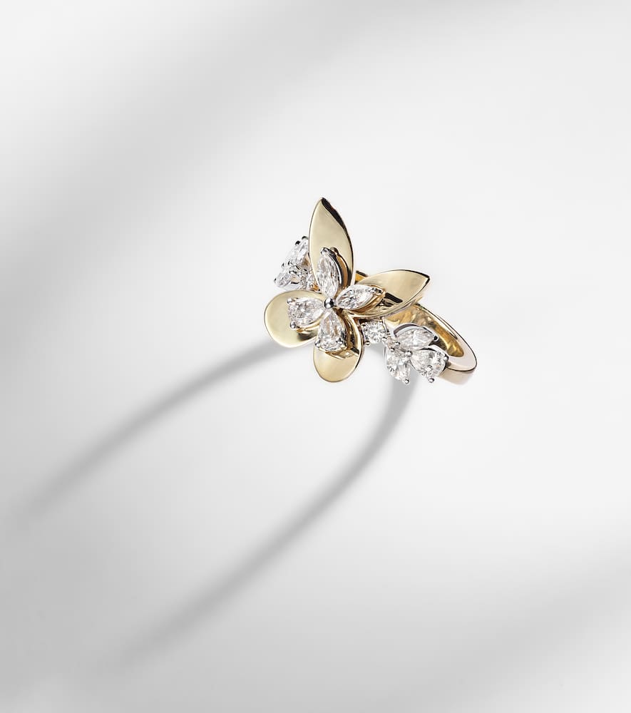 Yeprem Golden Strada 18kt Gold Ring With Diamonds In Gold