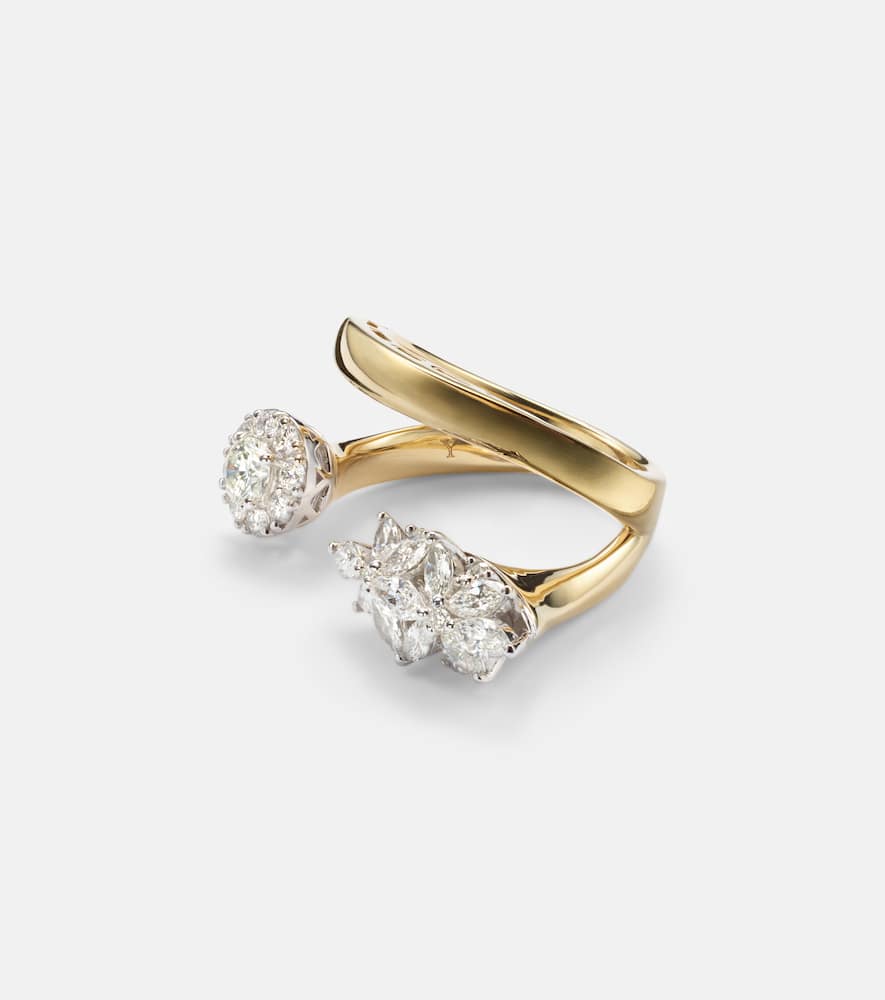 Yeprem Golden Strada 18kt Yellow And White Gold Ring With Diamonds In Gold