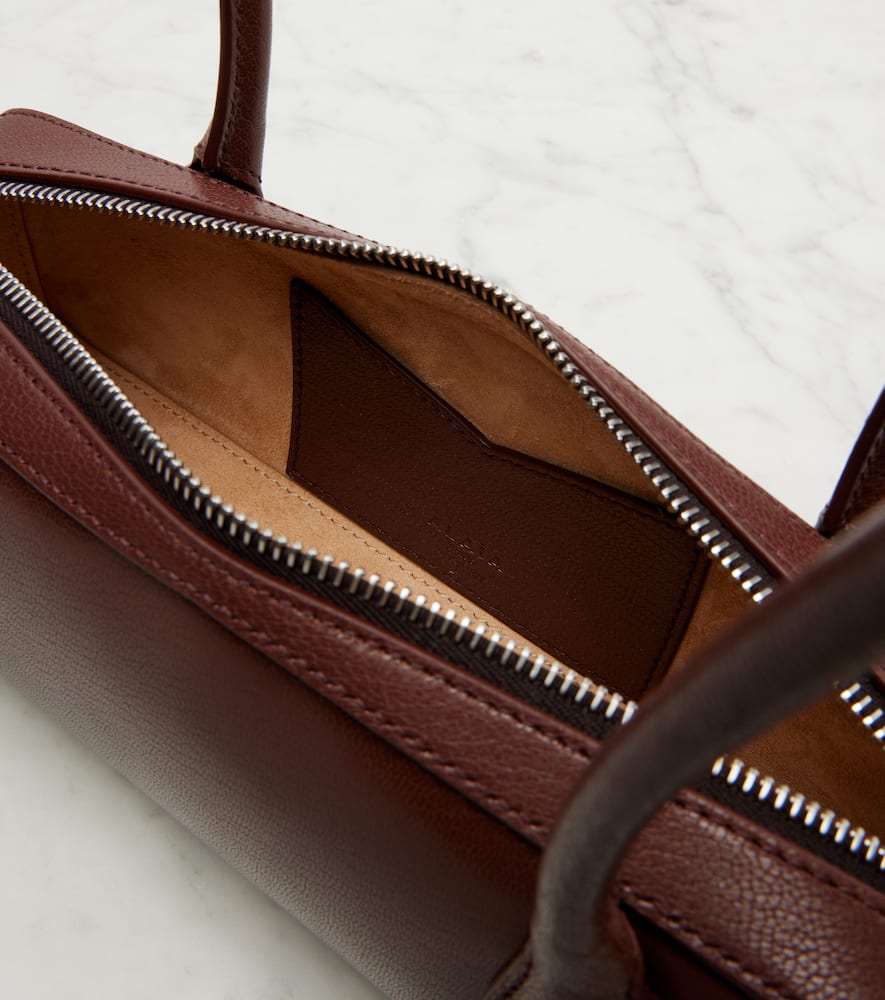 Alaïa Le Teckel Small Leather Shoulder Bag In Brown