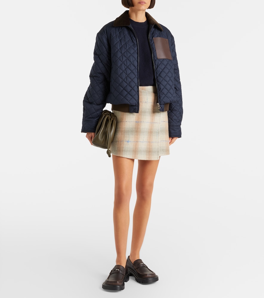  Loewe Loewe Corduroy-trimmed Quilted Blouson Jacket 