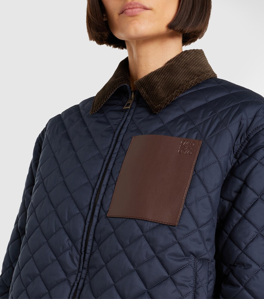  Loewe Loewe Corduroy-trimmed Quilted Blouson Jacket 