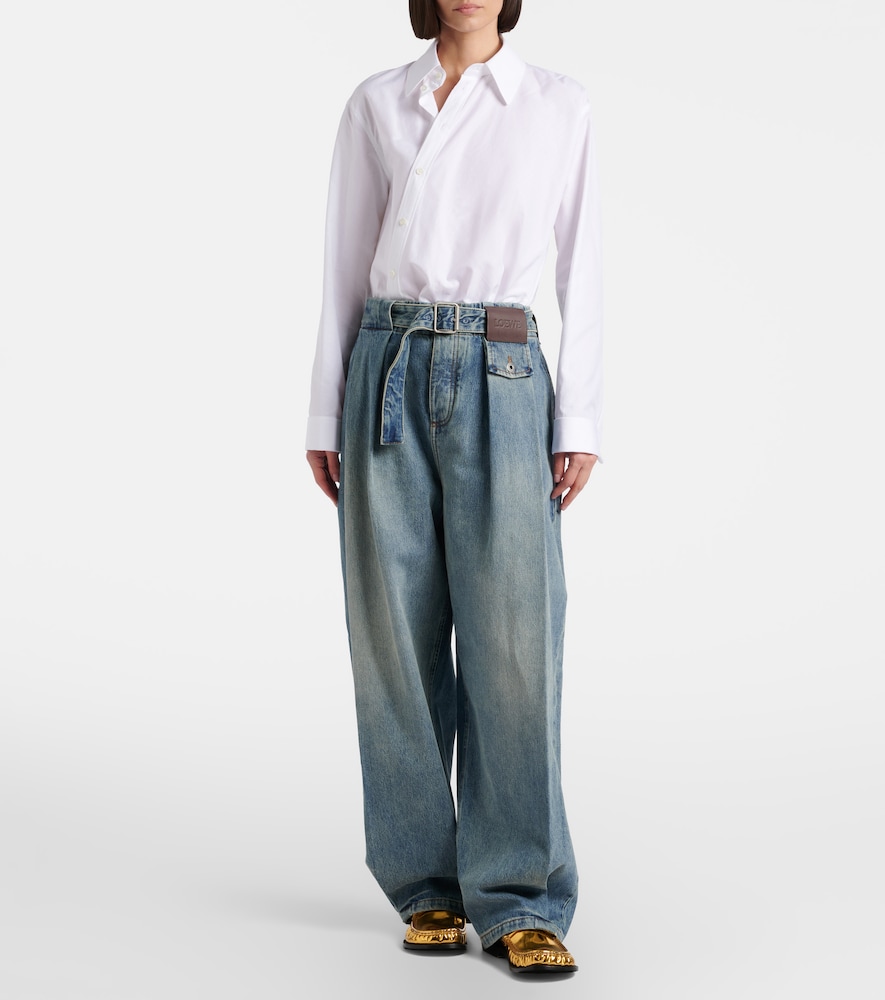  Loewe Loewe Pleated Wide-leg Jeans 