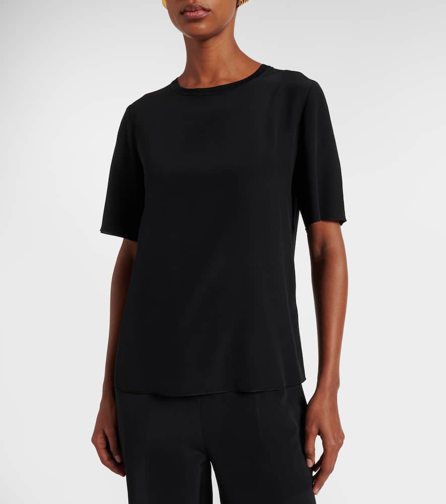 Joseph Rubin Silk Crêpe De Soie T-shirt In Black