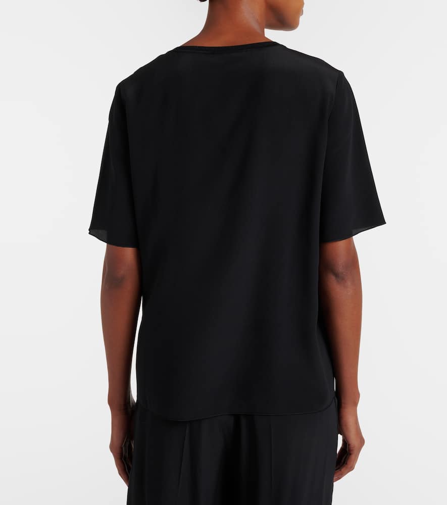 Joseph Rubin Silk Crêpe De Soie T-shirt In Black