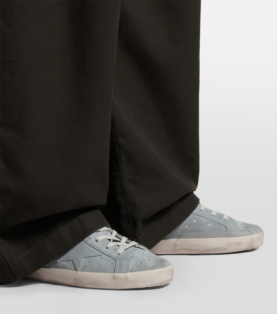 Golden Goose Super-Star embellished suede sneakers