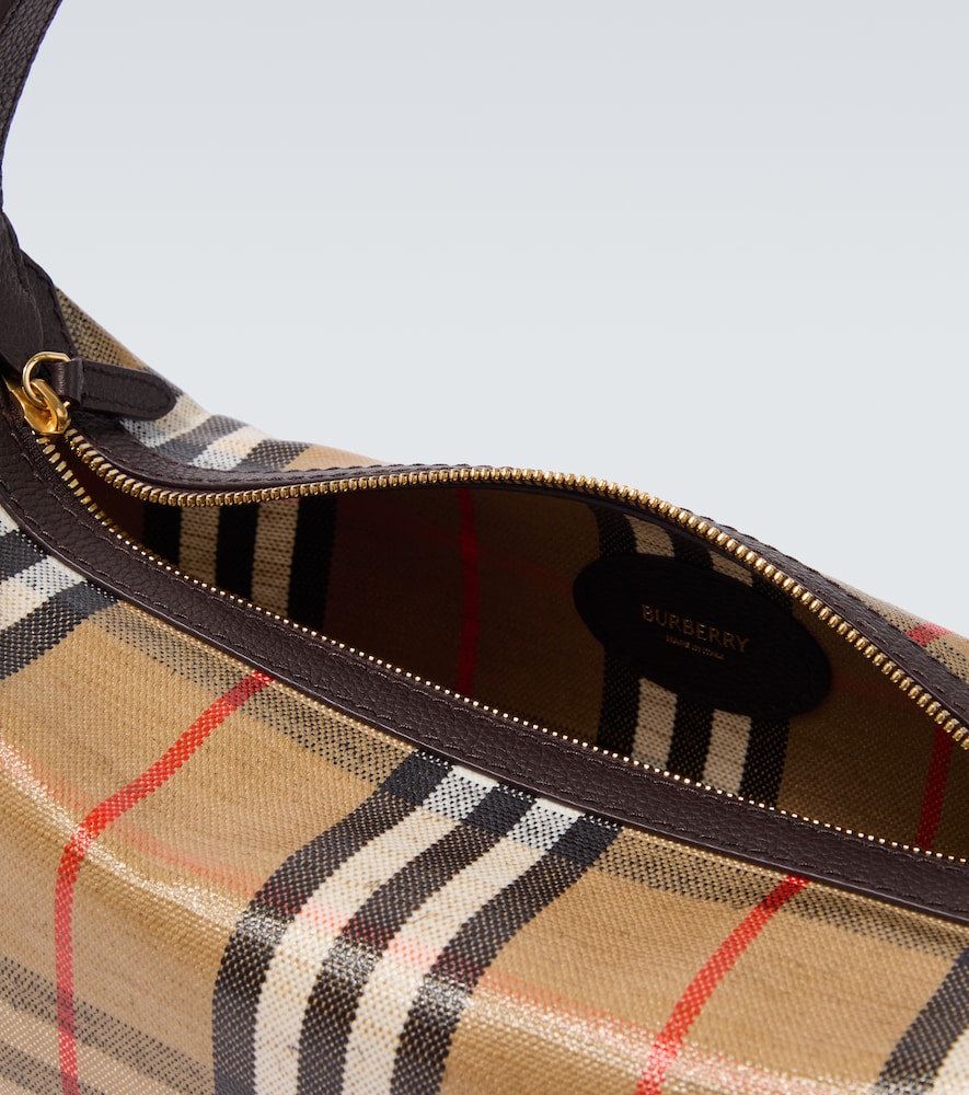  Burberry Burberry Burberry Check Canvas Shoulder Bag 