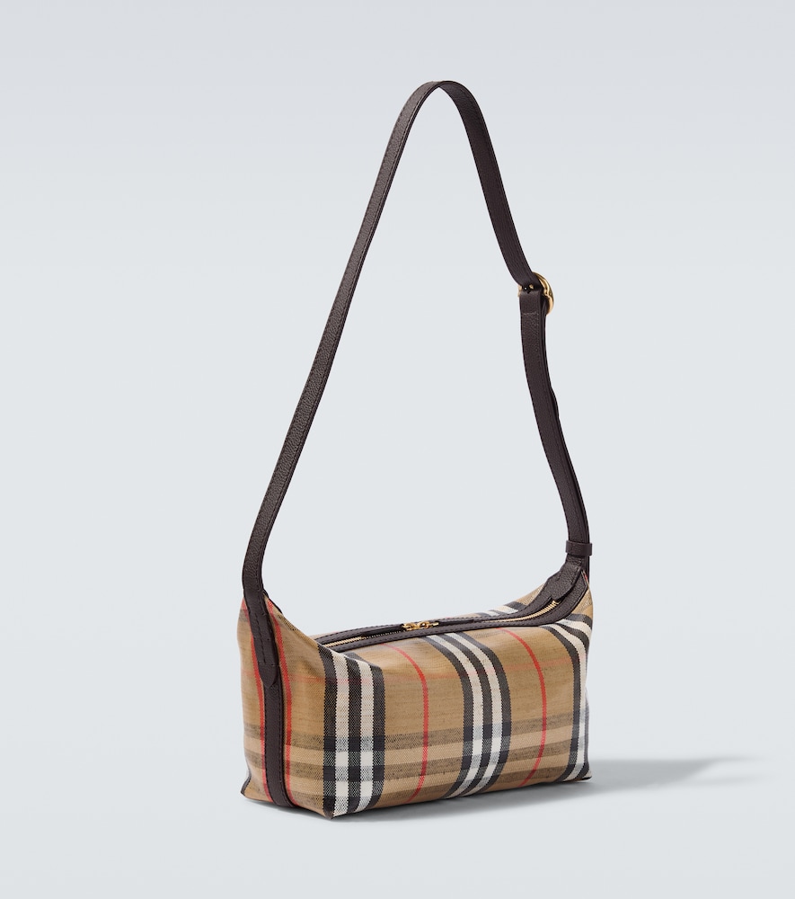  Burberry Burberry Burberry Check Canvas Shoulder Bag 
