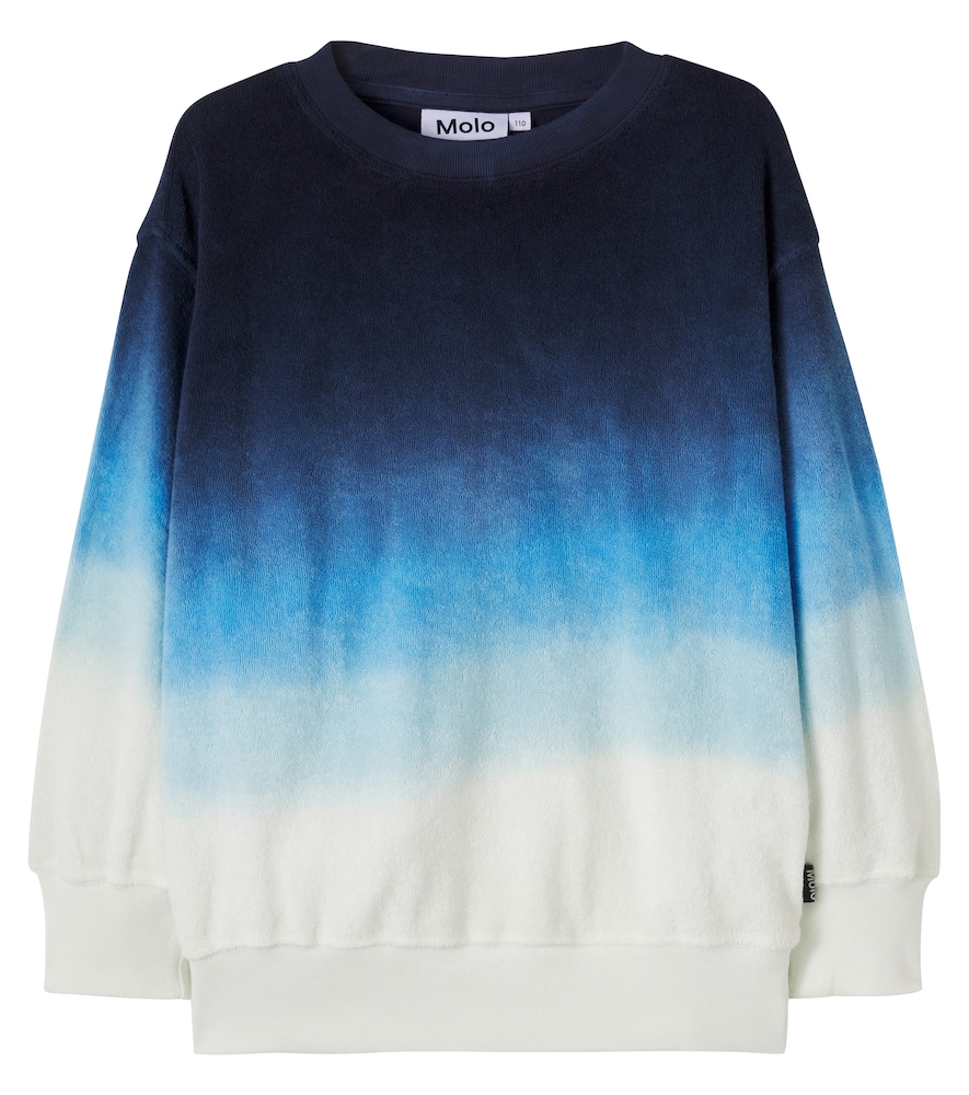 Molo Blue Mattis Ombre Cotton Terry Sweatshirt Y Size 6 - Mytheresa
