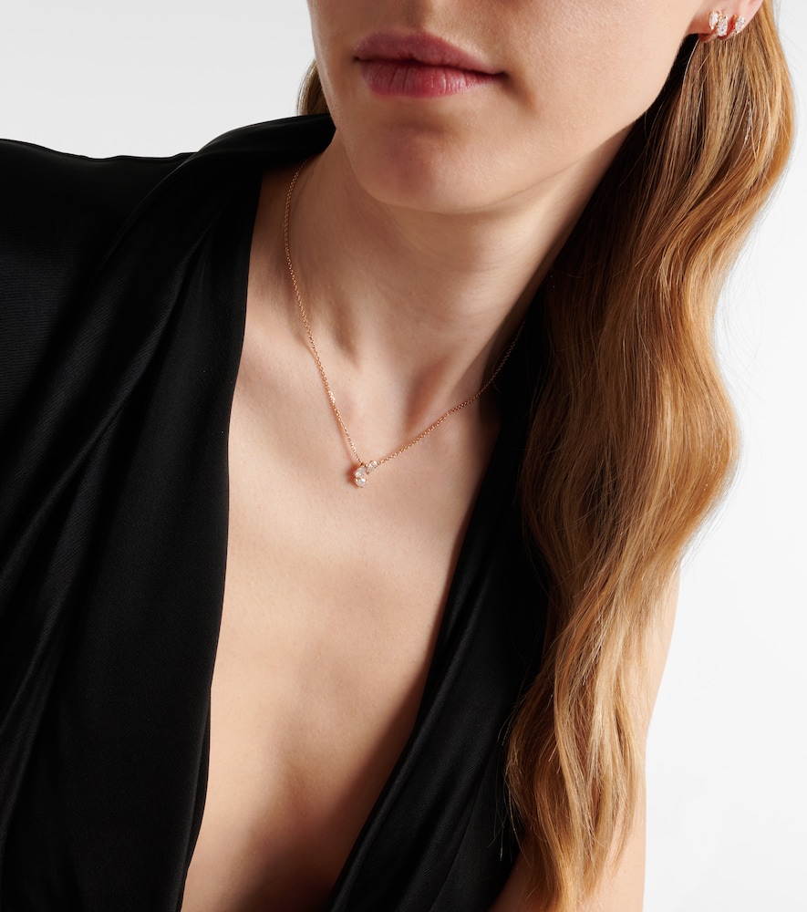 Repossi Serti Sur Vide 18kt rose gold pendant necklace with diamonds