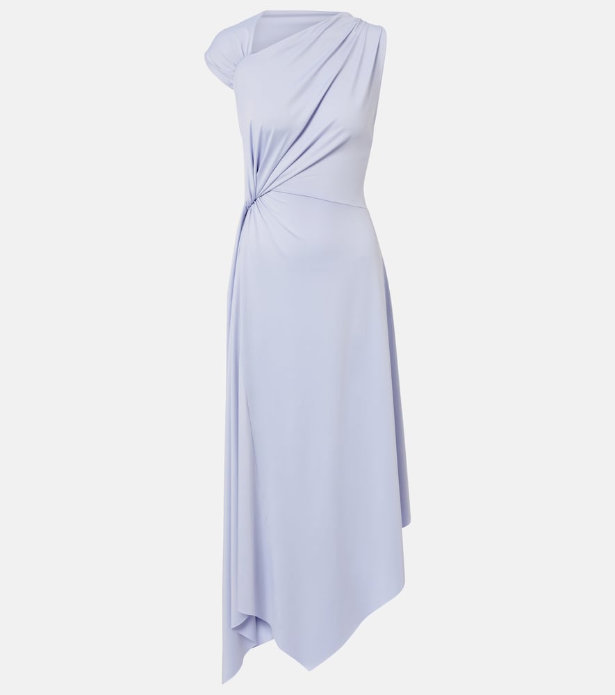 Victoria Beckham Asymmetric gathered jersey midi dress
