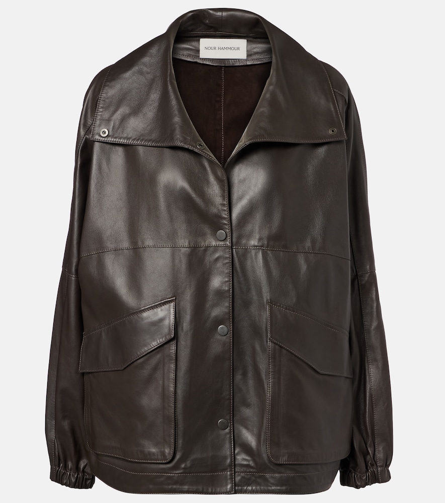Nour Hammour Anorak Leather Jacket