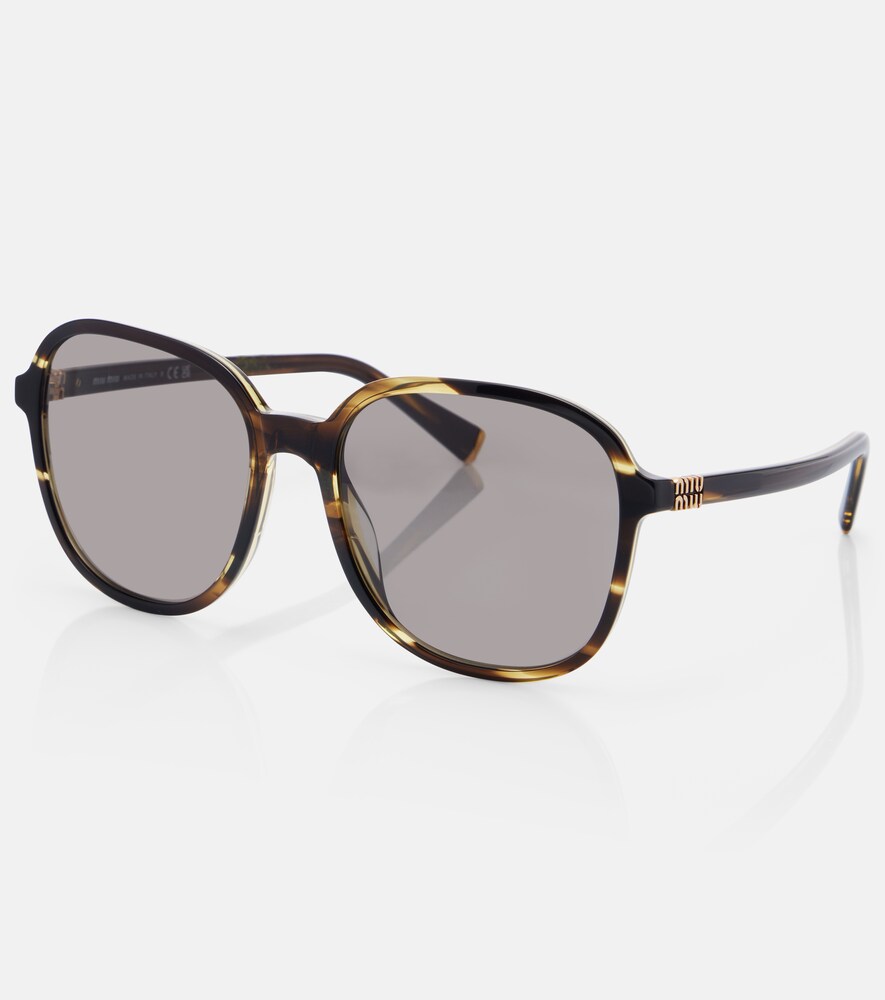  Miu Miu Miu Miu Logo Oversized Sunglasses 
