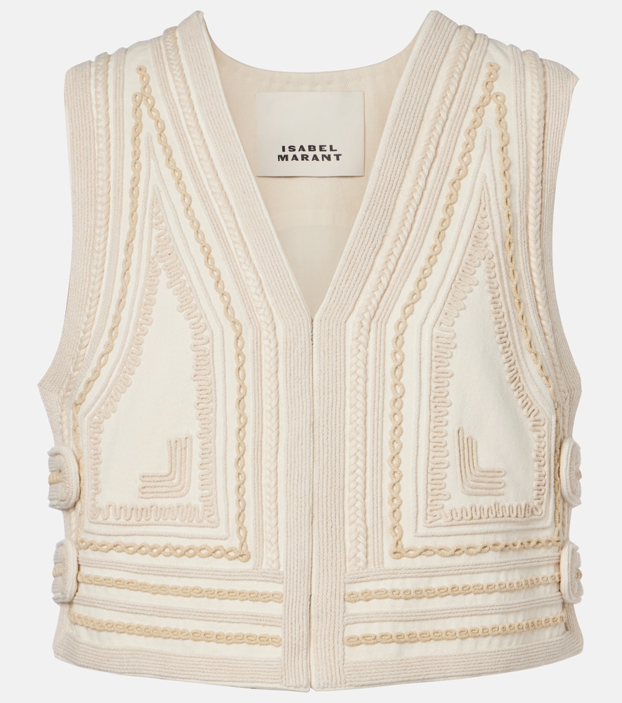Isabel Marant Blerina embroidered cotton vest