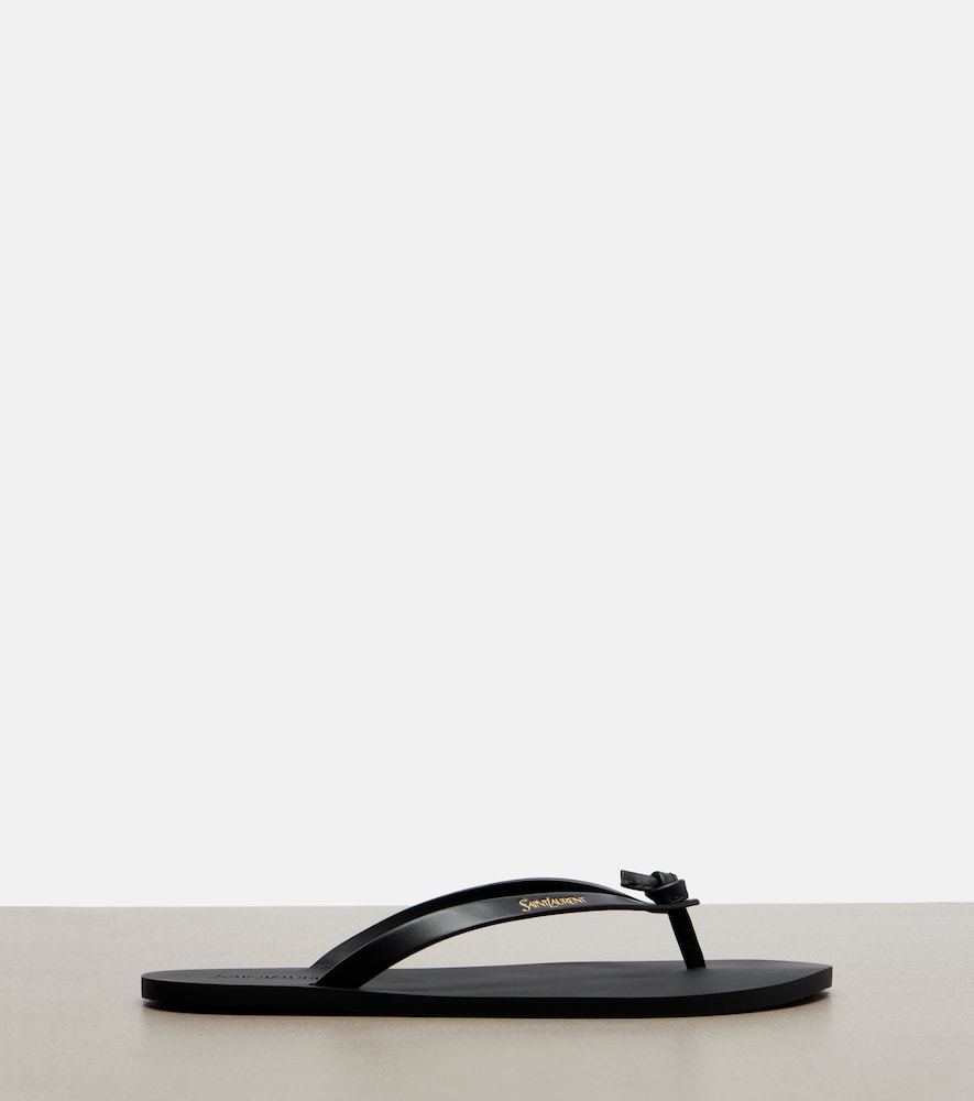  Saint Laurent Saint Laurent Pool Leather Thong Sandals 
