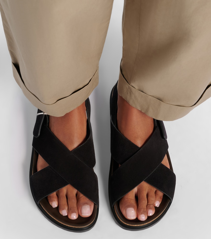 The Row Buckle suede sandals