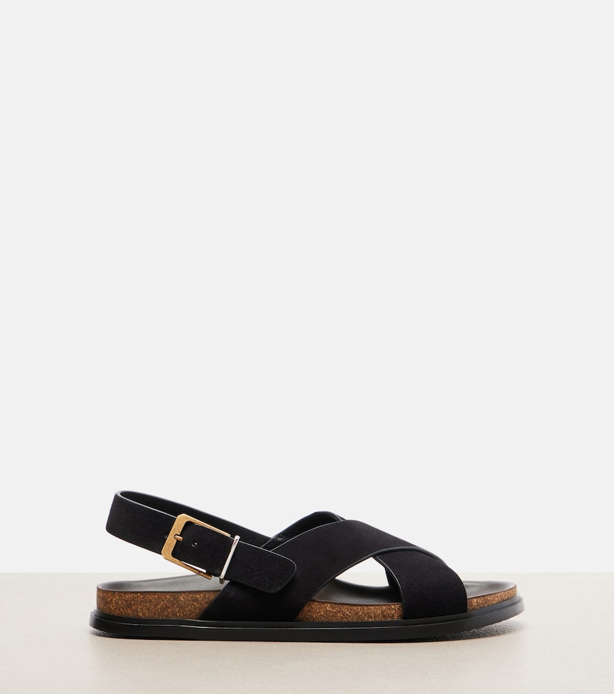  The Row The Row Buckle Suede Sandals 