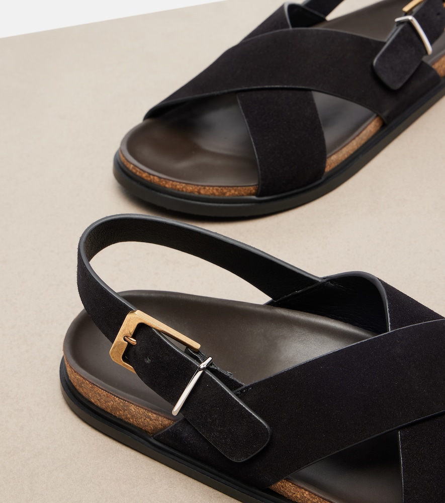  The Row The Row Buckle Suede Sandals 