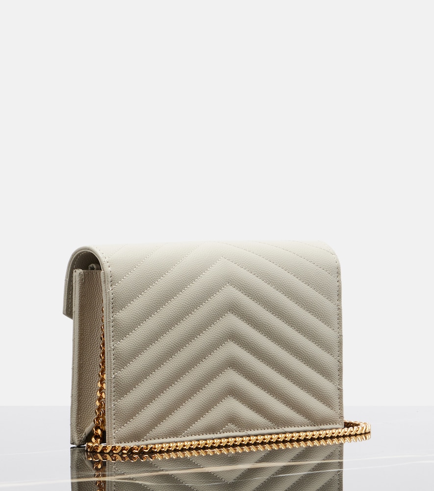  Saint Laurent Saint Laurent Cassandre Envelope Leather Wallet On Chain 
