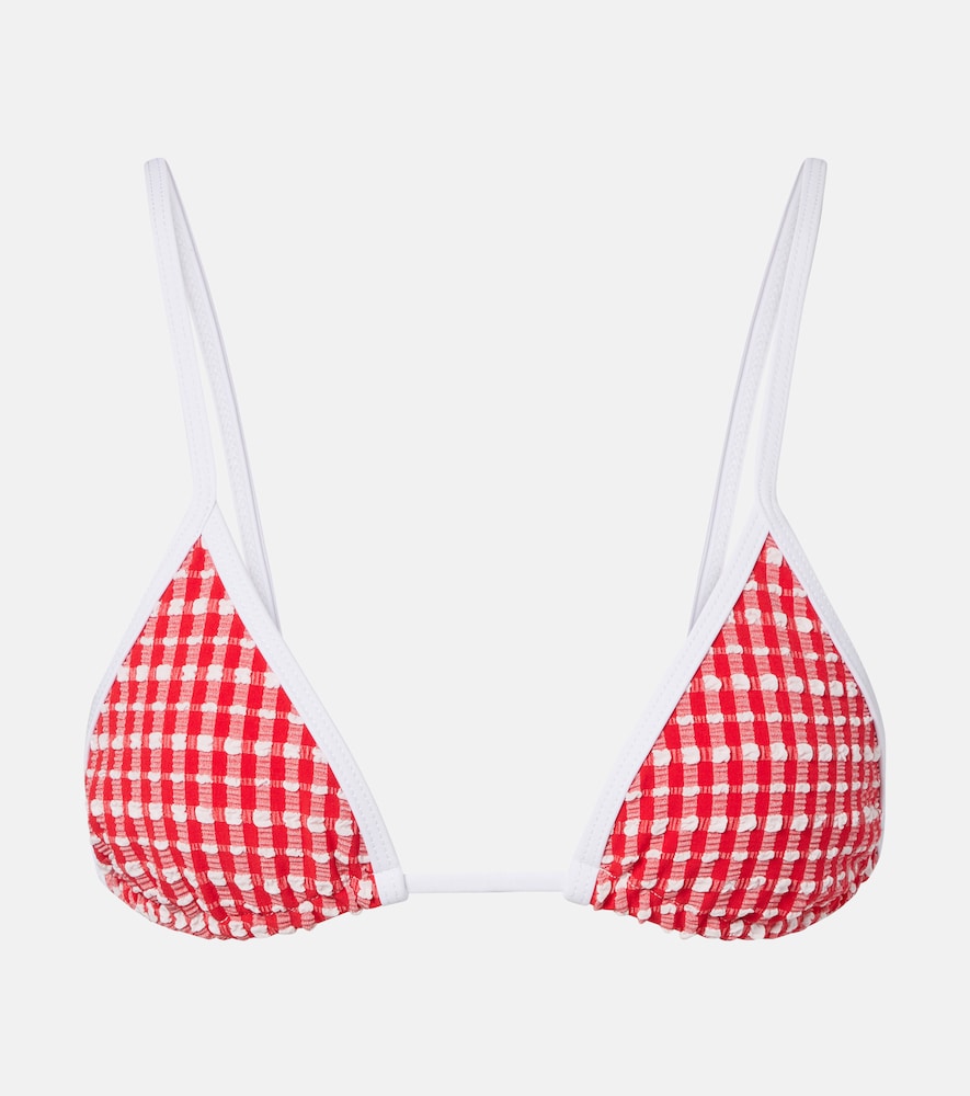 Jade Swim Via gingham bikini top