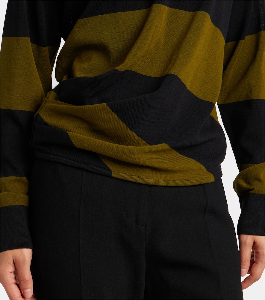 Corinna Striped Cotton Polo