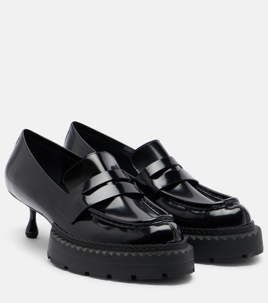 Noir Kei Ninomiya x Jimmy Choo – Pumps mocassino in pelle