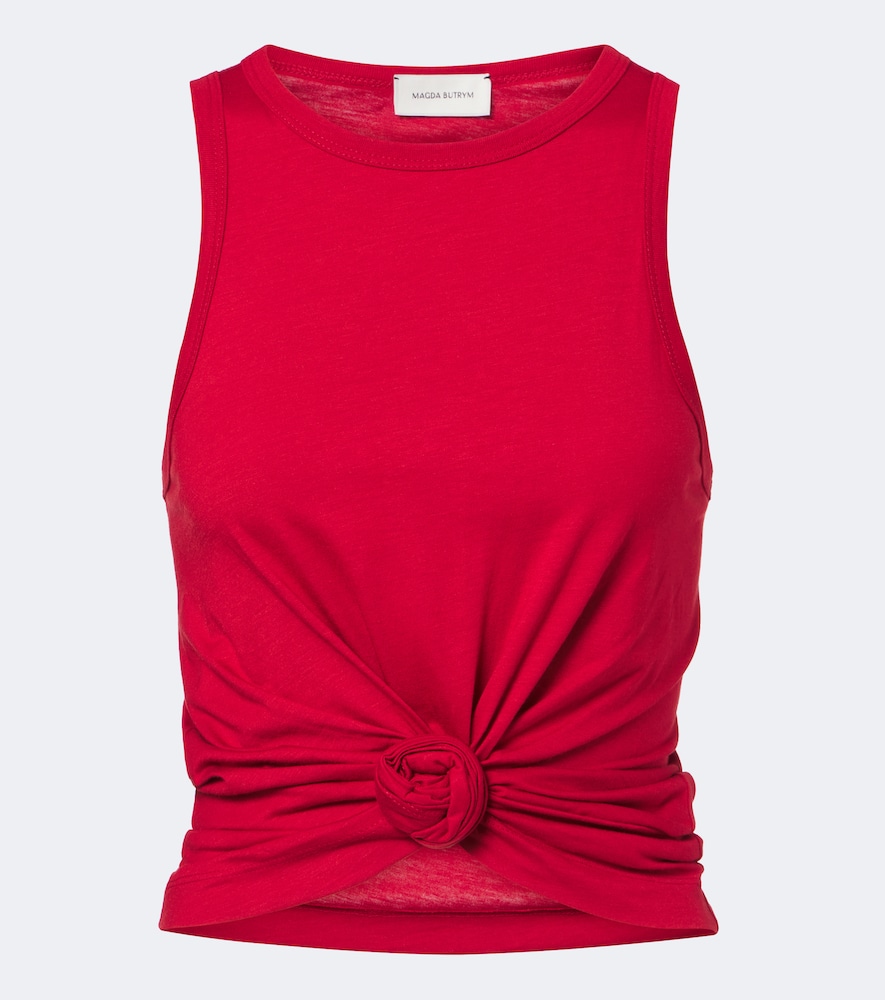 Top cropped in misto cotone