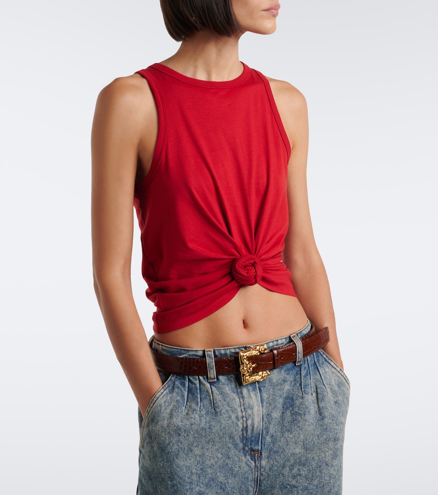 Cropped Cotton-Blend Top