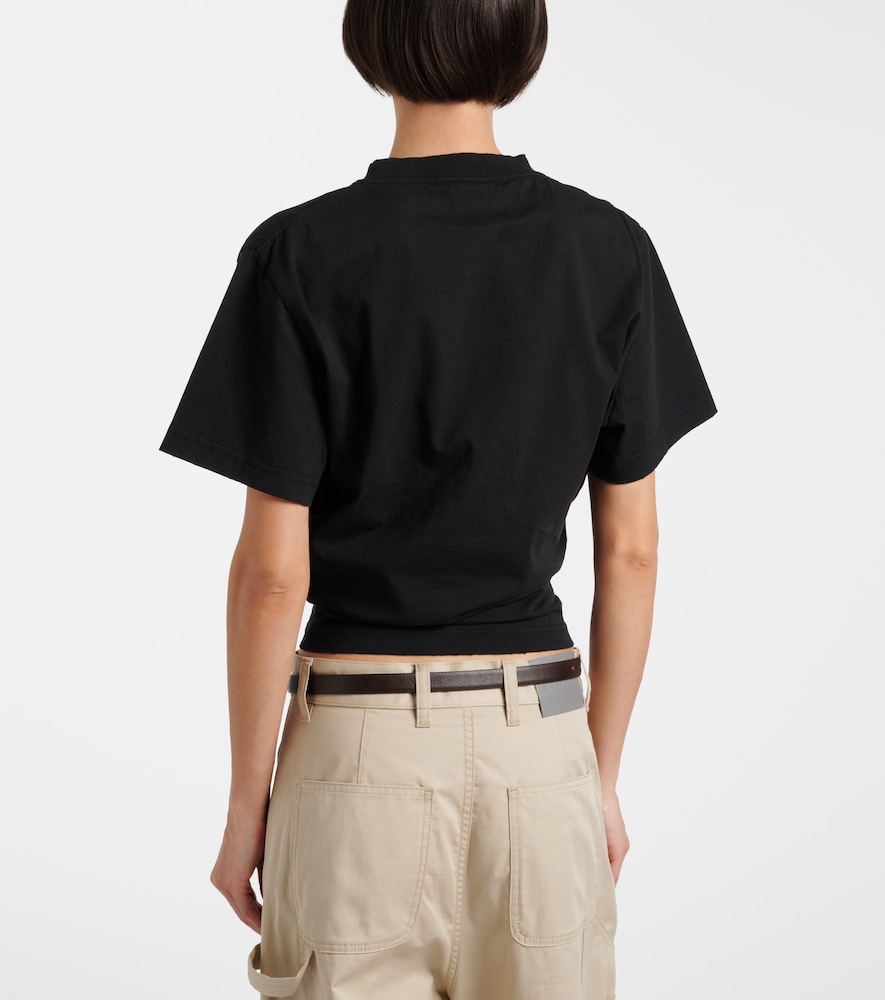 Cropped Cotton Jersey T-Shirt