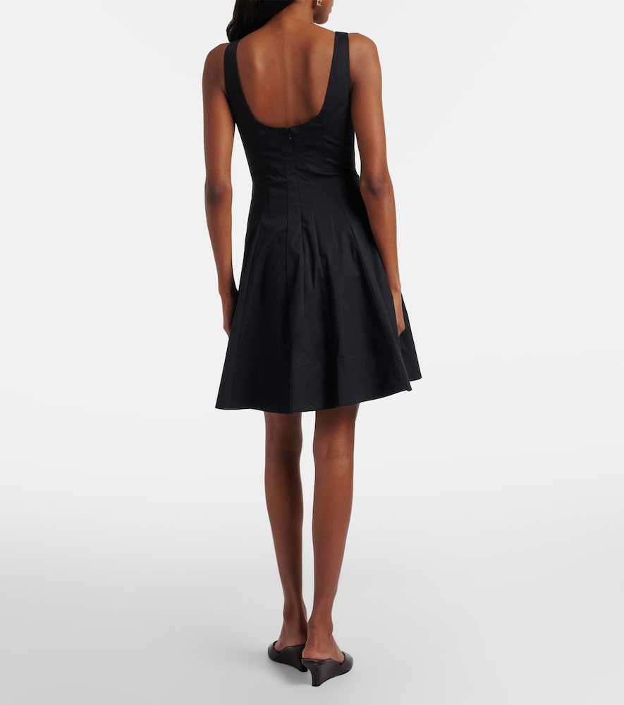  Staud Staud Vestido Corto Wells De Algodón 