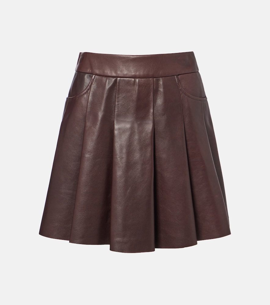 Minigonna in pelle plissÃ©