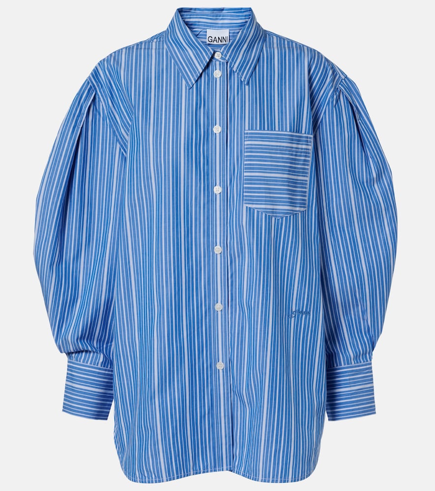 Camicia in popeline di cotone a righe