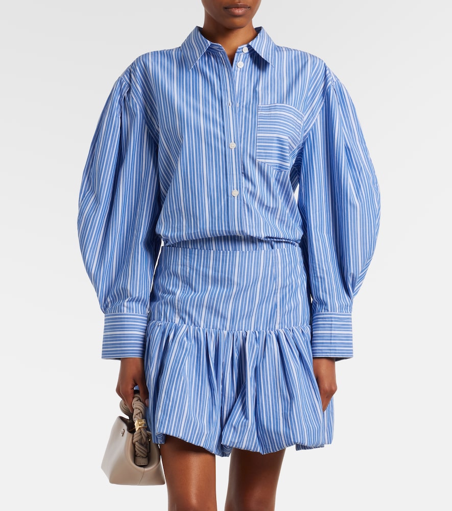 Striped Oversized Cotton Poplin Shirt