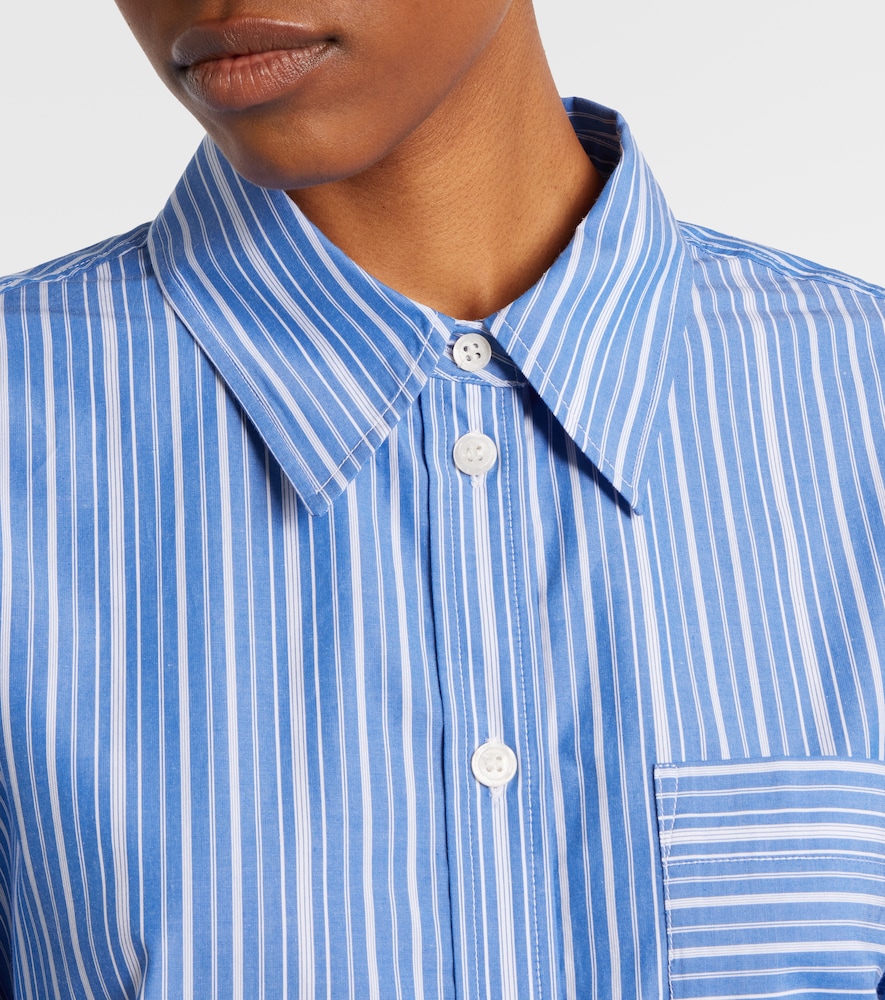 Striped Oversized Cotton Poplin Shirt