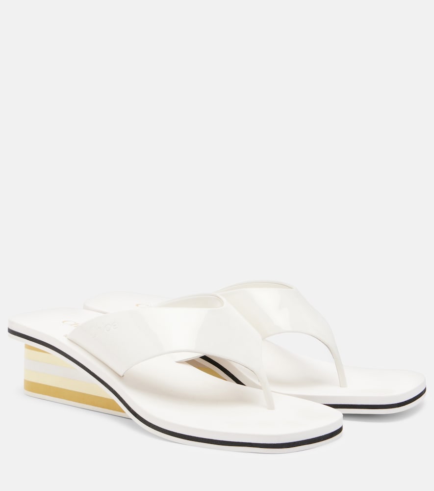 Chloé Wedge-Sandalen Swimming Cool aus Lackleder