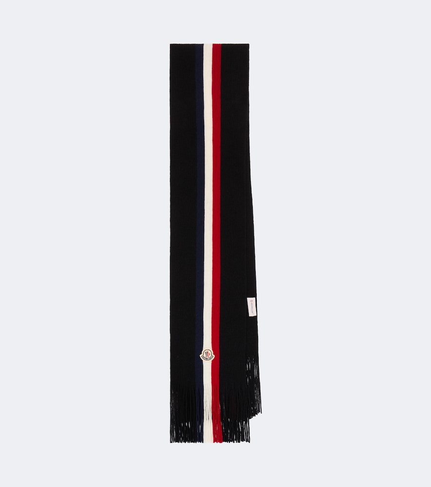 MONCLER Moncler Logo virgin wool scarf