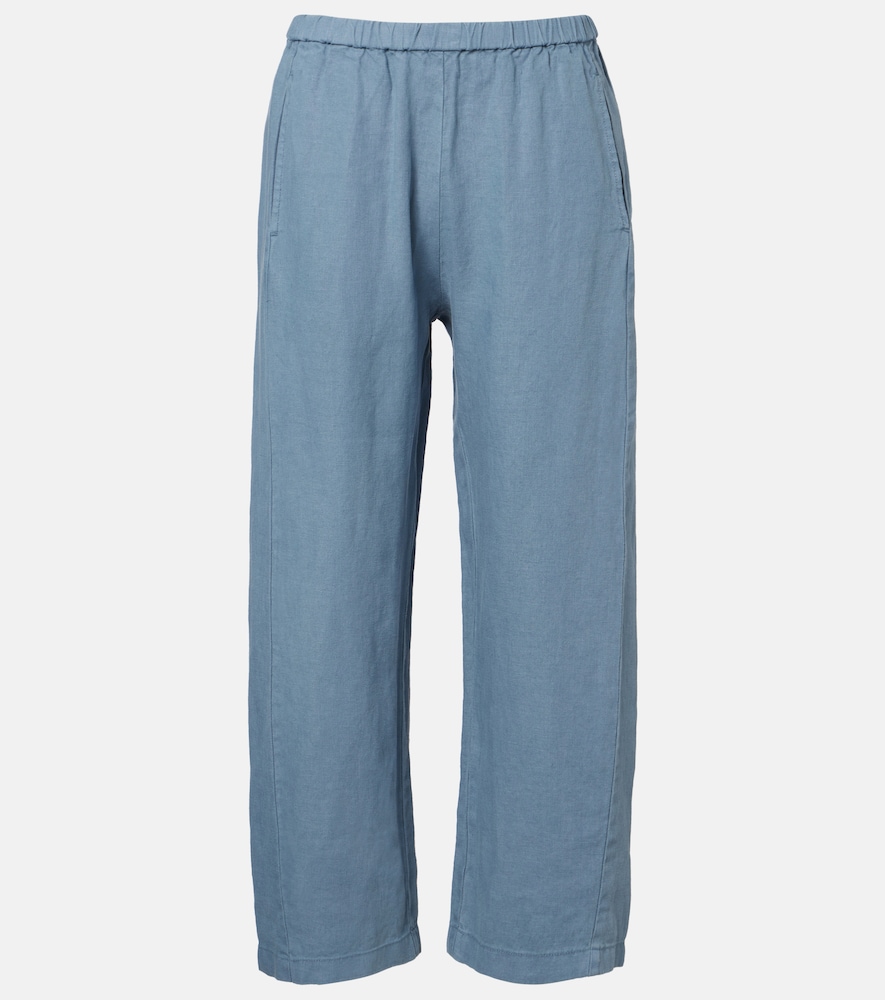 Pantaloni Celine a gamba larga in lino