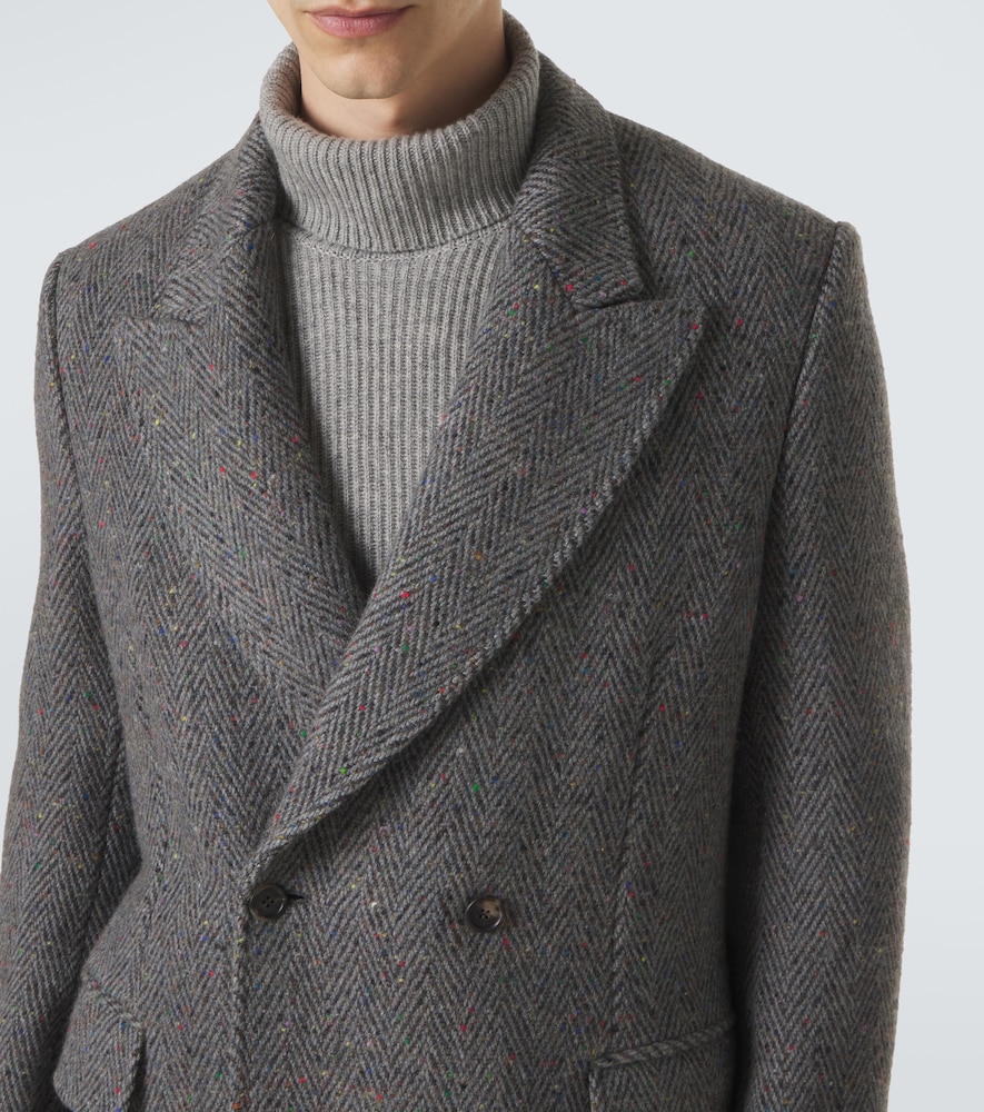 Mcaffrey Herringbone Wool And Cashmere Coat