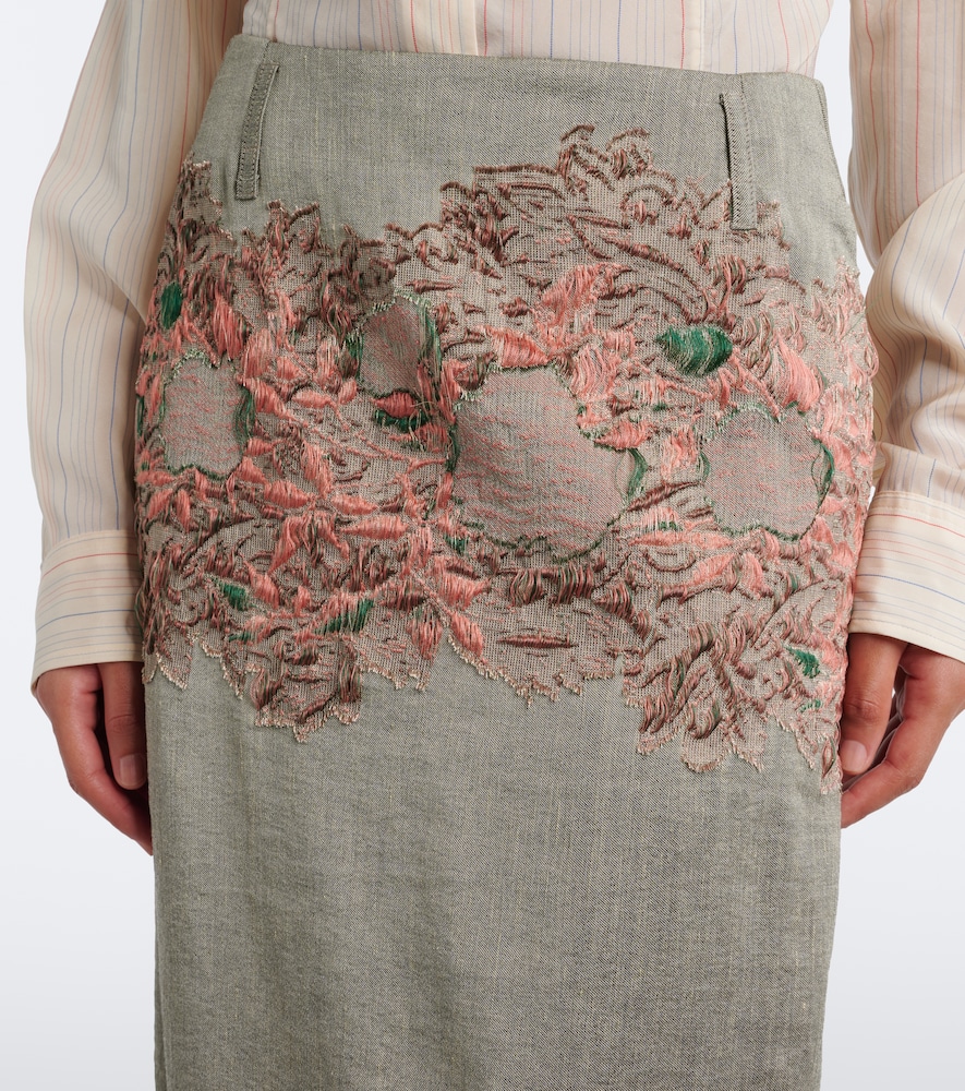 And Cotton-Blend Midi